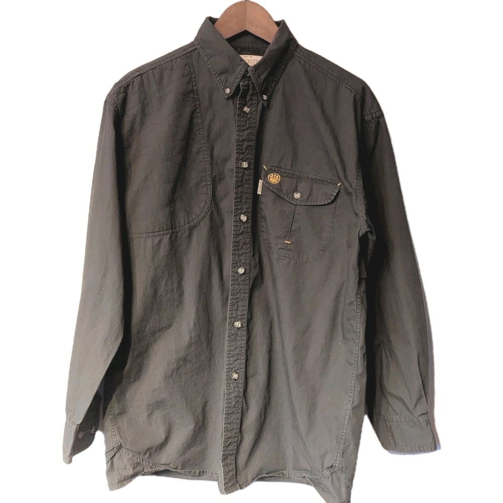 MED Beretta Men Long Sleeve Hike Field Gorpcore Cotton Hunting Shirt Camping‎